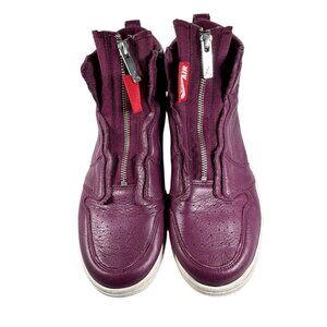 AIR JORDAN 1 RETRO HIGH ZIP SIZE 10 WOMEN BORDEAUX PURPLE AT0575-600
